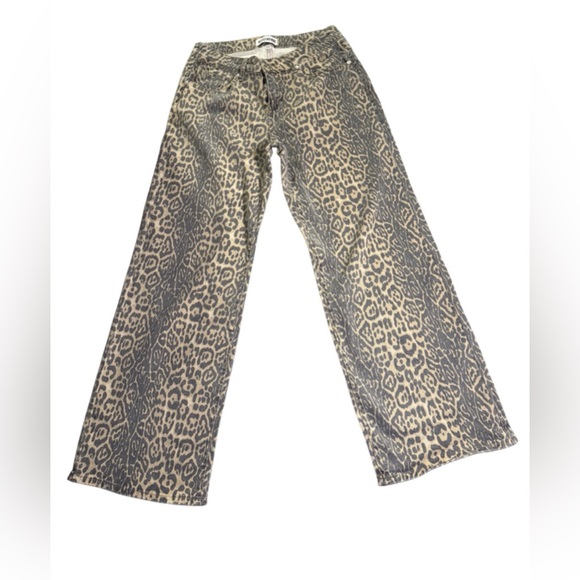 Disclosure Baggy Low-Rise Leopard Print Pants size 30 - Picture 2 of 12